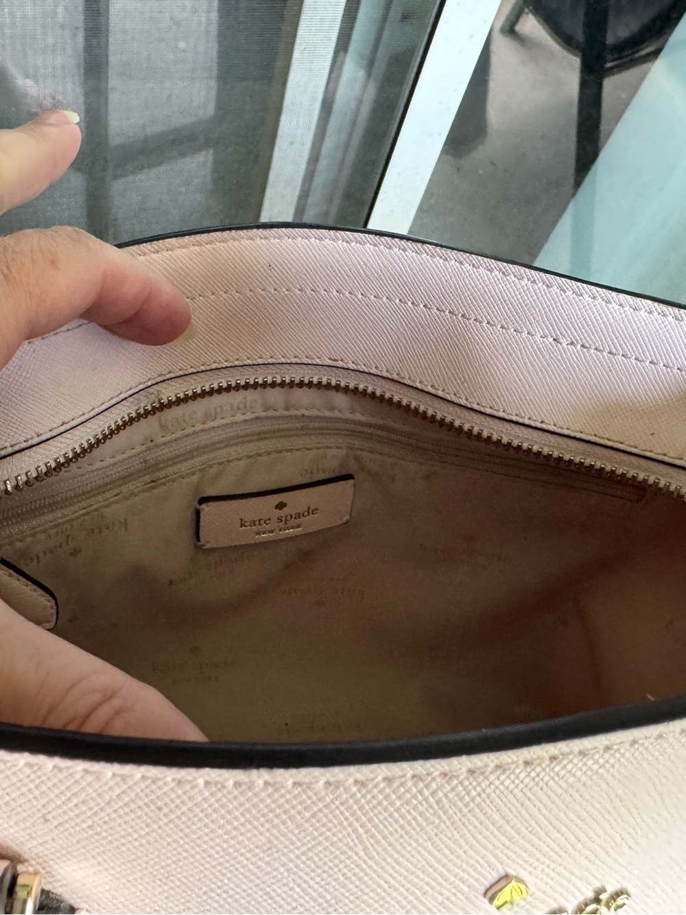 kate spade Blush Pink Leather Satchel Handbag - Picture 3 of 9